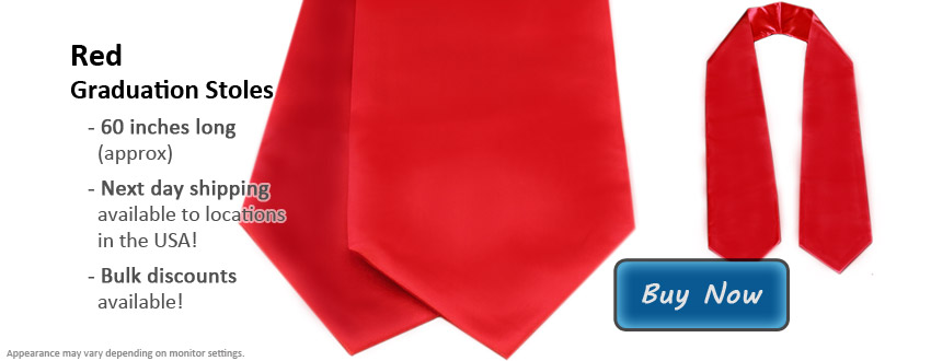 Red Graduation Stole Picture