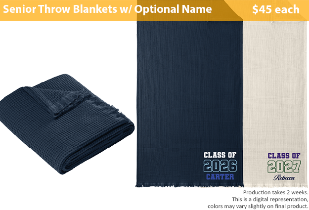 Senior Class Throw Blankets