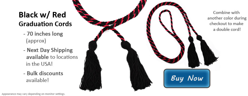 Black and Red Graduation Cord Picture