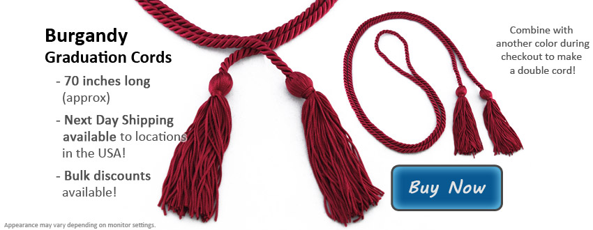 Burgundy Graduation Cord Picture