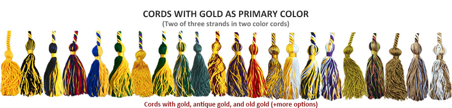 Gold Graduation Cords