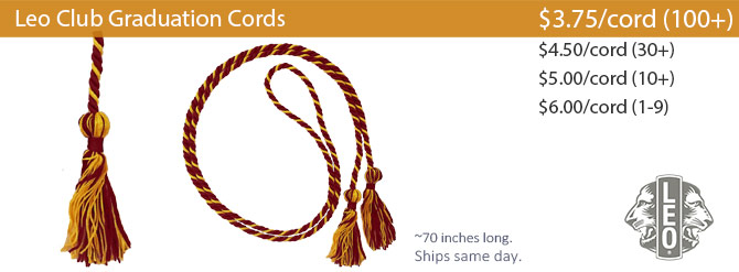 Leo Program Graduation Cords