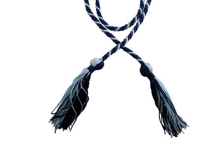 Navy Blue and Light Blue Graduation Cord