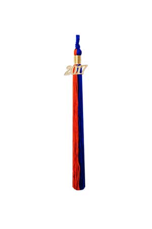 Royal Blue and Orange Graduation Tassel Picture