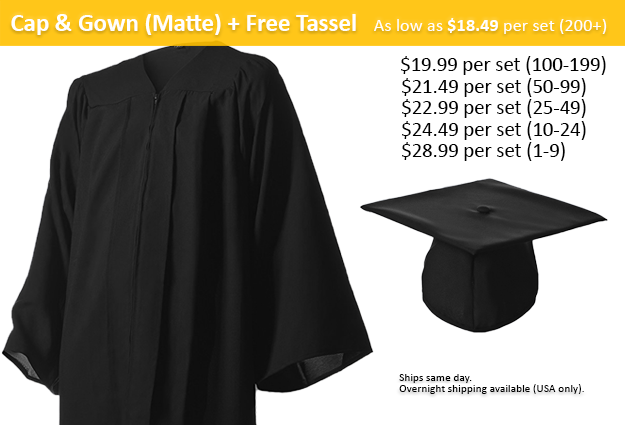 Cap & Gown + Tassel (Matte) | Honors Graduation