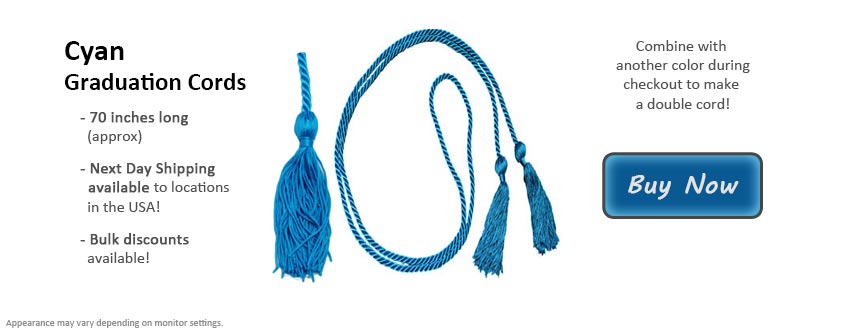 Cyan Graduation Cord Picture