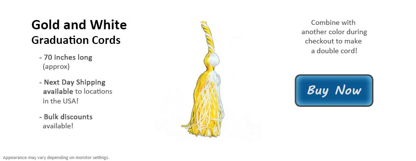Gold and White Graduation Cord Picture