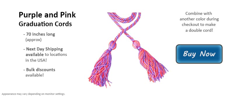 Purple and Pink Graduation Cord Picture