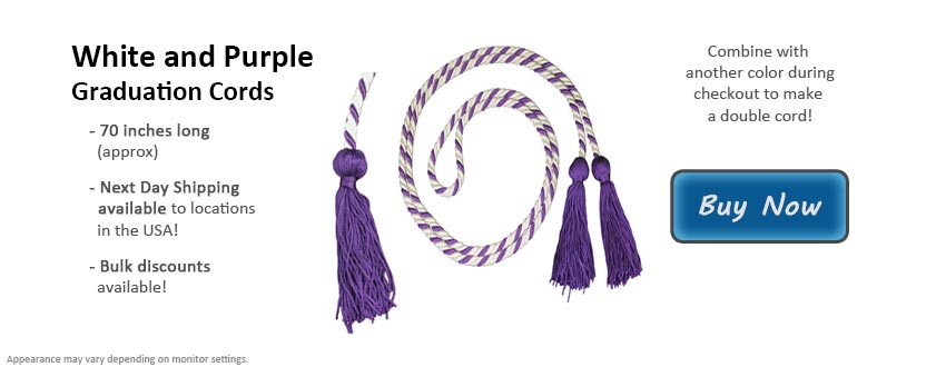 White and Purple Graduation Cord Picture