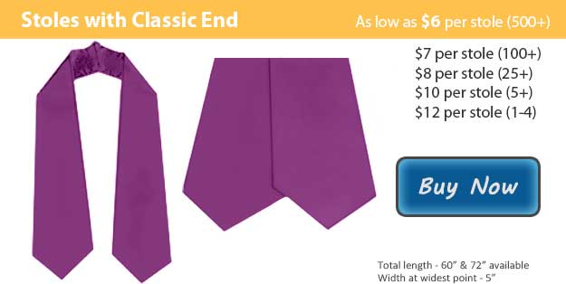 Lavender Graduation Stole Picture