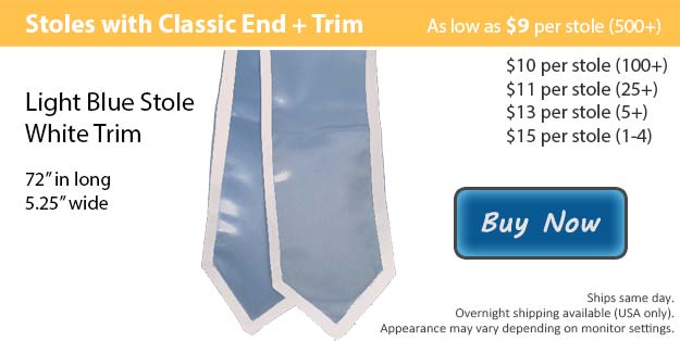 Graduation Honor Stoles Angled Cut and Trim