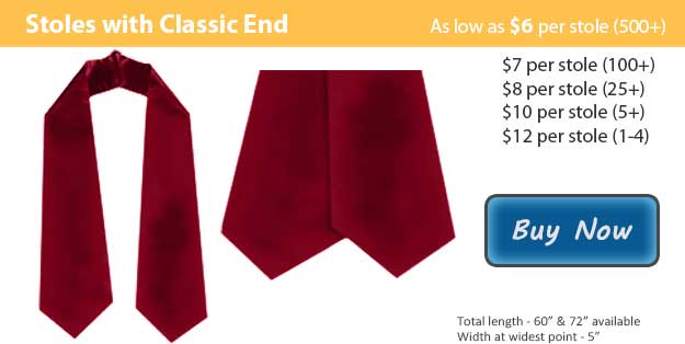 Maroon Graduation Stole Picture
