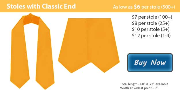 Orange Graduation Stole Picture