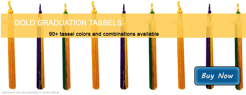 Graduation Tassels in Gold