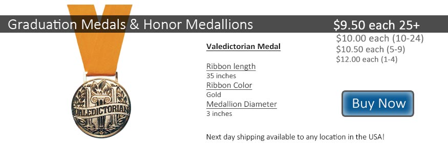 Gold Valedictorian Medallion Picture