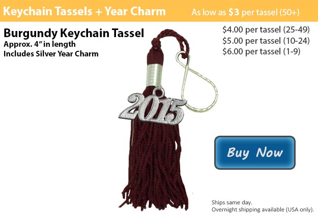 Burgundy Keychain Graduation Tassel Picture