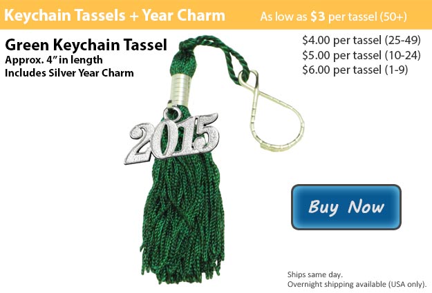 Green Keychain Tassel Picture