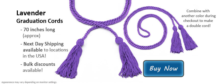 Tri Sigma — Purple & White Graduation Cord – Purple & Pearls - Tri