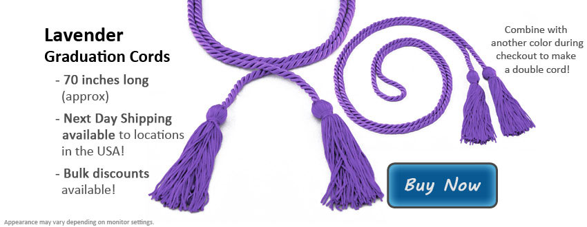 Lavender Graduation Cord Picture