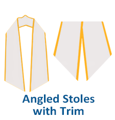 Angled with Trim Graduation Stoles