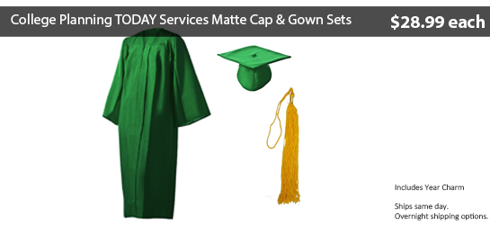 College Planning TODAY Services Matte Cap and Gown Sets