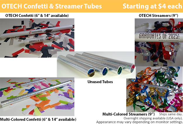 OTECH Confetti & Streamer Tubes