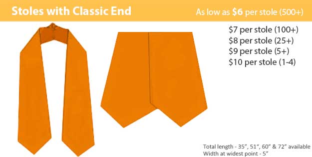 Orange Graduation Stole Picture