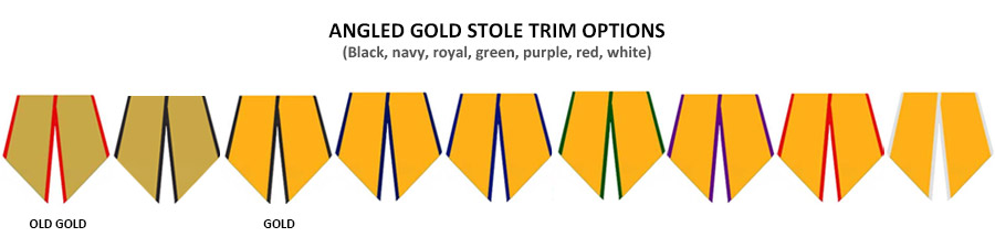Gold Angled Stole Trim Colors