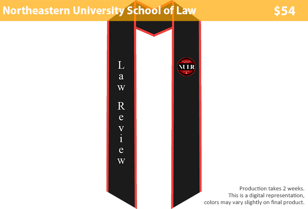 Northeastern University School of Law Graduation Stole