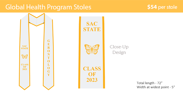 SAC STATE GERONTOLOGY GRADUATION STOLE