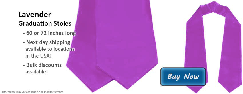 Lavender Graduation Stole Picture