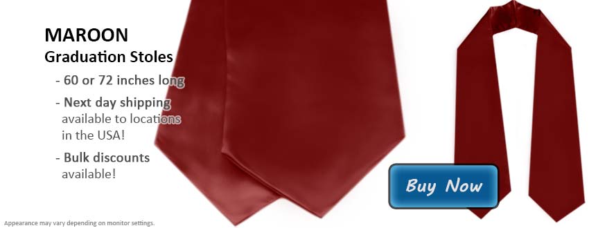 Maroon Graduation Stole Picture