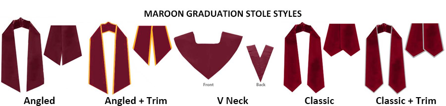 Maroon Stole Styles