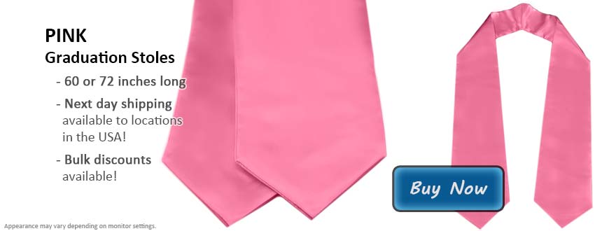 Pink Graduation Stole Picture