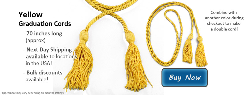 Yellow Graduation Cord